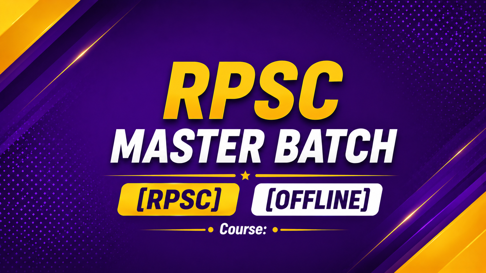 RPSC MASTER BATCH